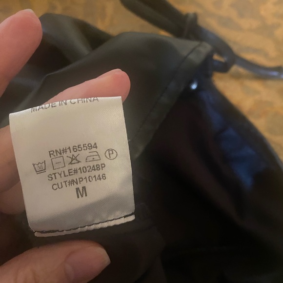 New Pink black pleather pants, brand new, size medium but fits like a small - Picture 3 of 7